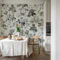 Rosegarden, Black Mural Wallpaper - room preview 04
