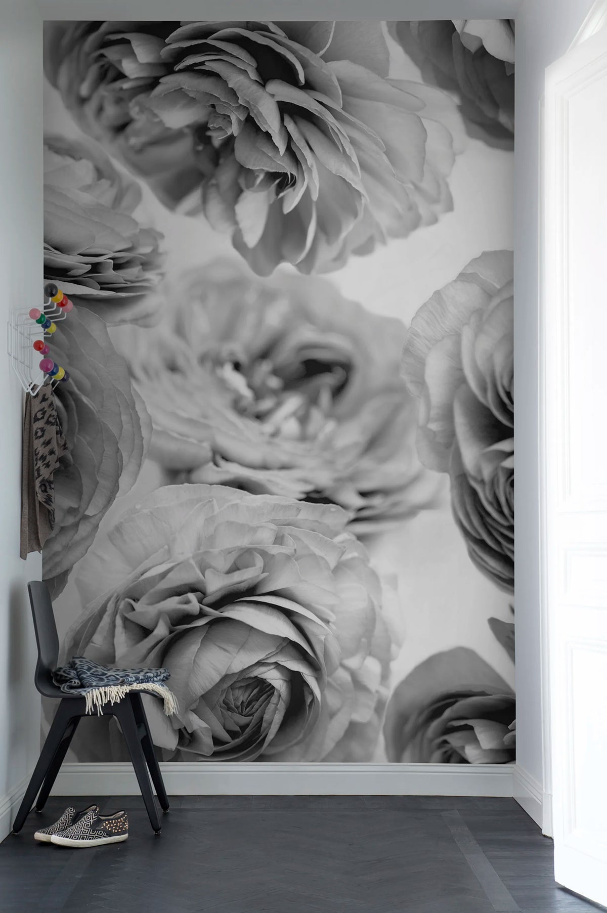 Summer Wind, Black and White Mural Wallpaper - room preview 04