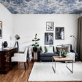 Porcelain, Blue Mural Wallpaper - room preview 04