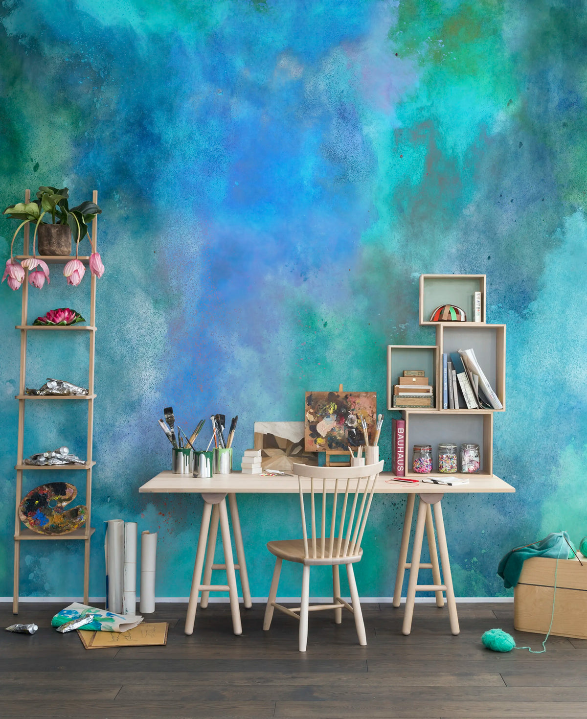 Color Clouds Mural Wallpaper - room preview 04