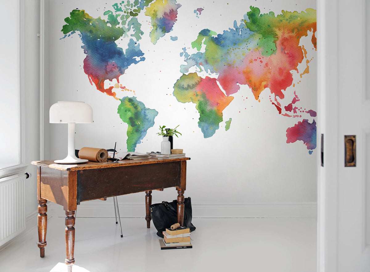 Rainbow World Mural Wallpaper - room preview 04