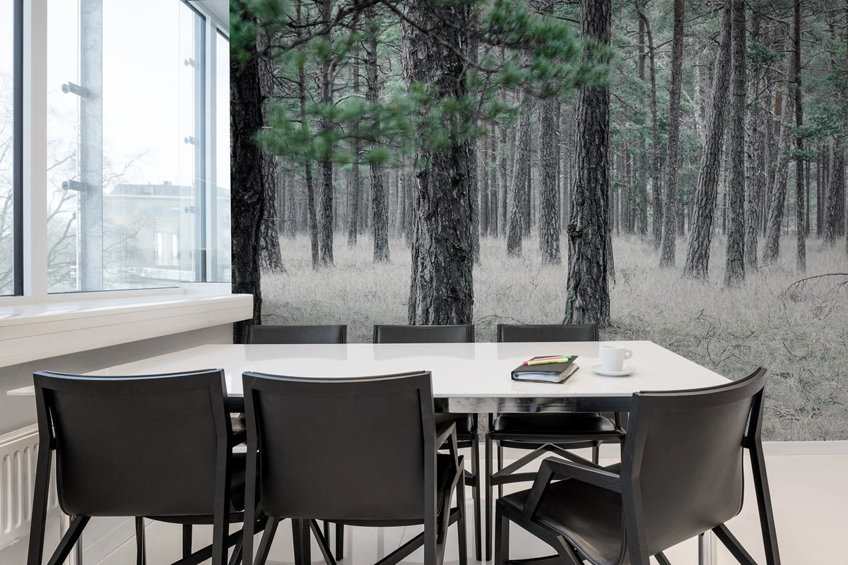 Pine Forest Mural Wallpaper - room preview 04