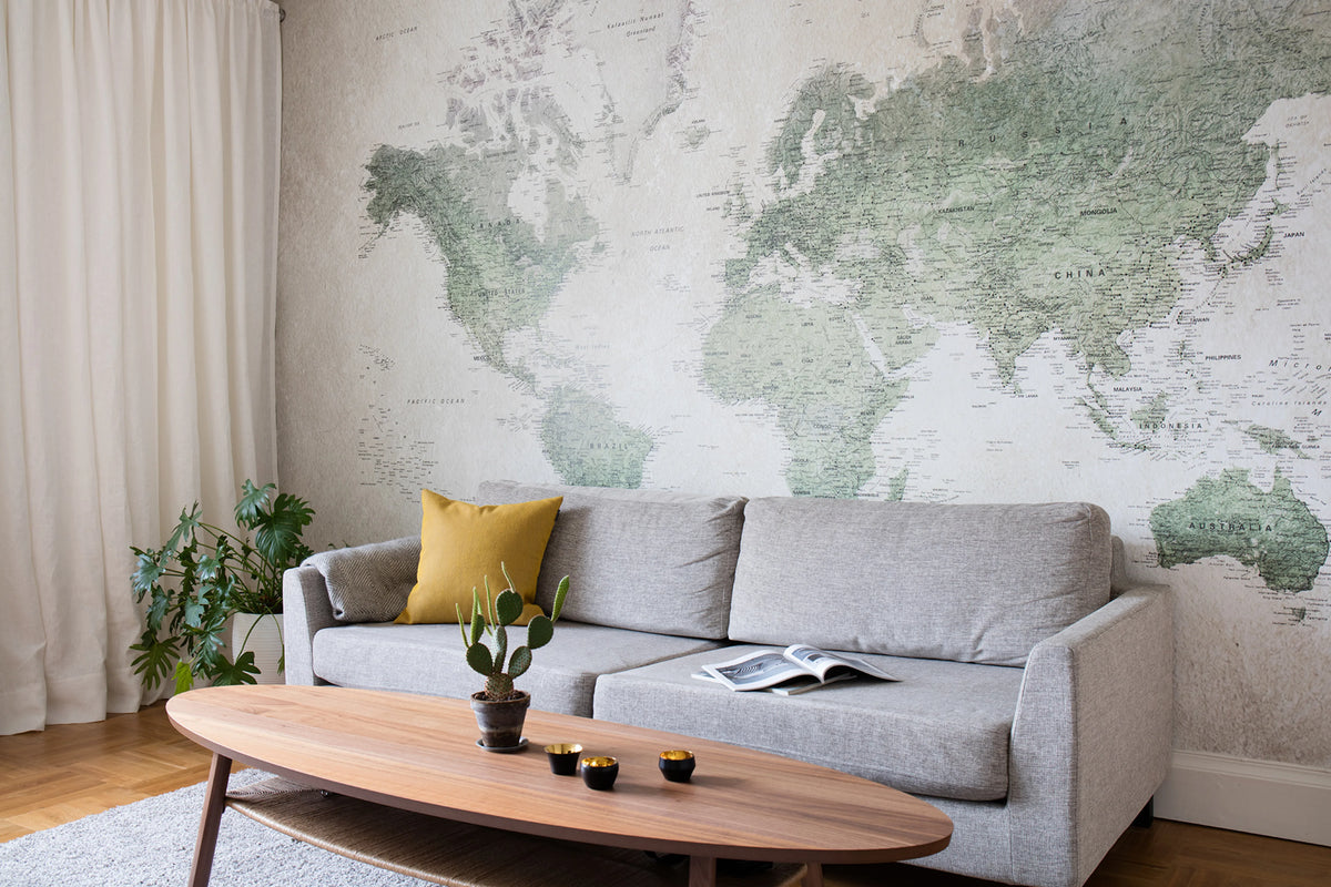 School Atlas Mural Wallpaper - room preview 04