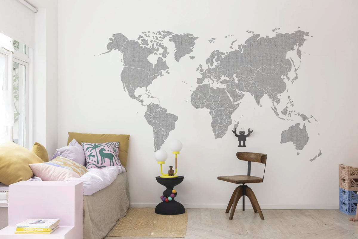Your Own World, Concrete Mural Wallpaper - room preview 04