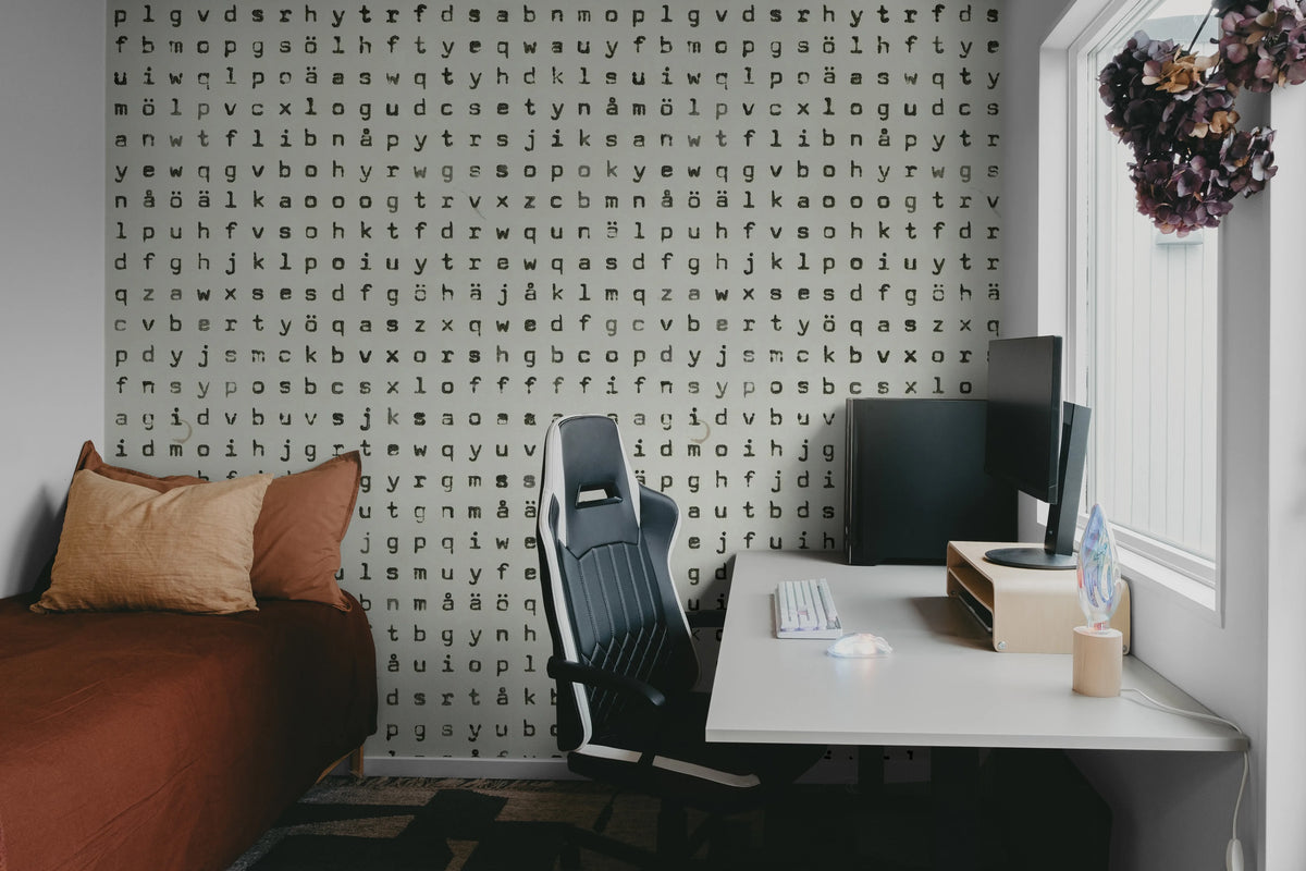 Typomania Mural Wallpaper - room preview 04