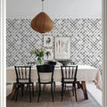 Patchwork Play, Gray Mural Wallpaper - room preview 04