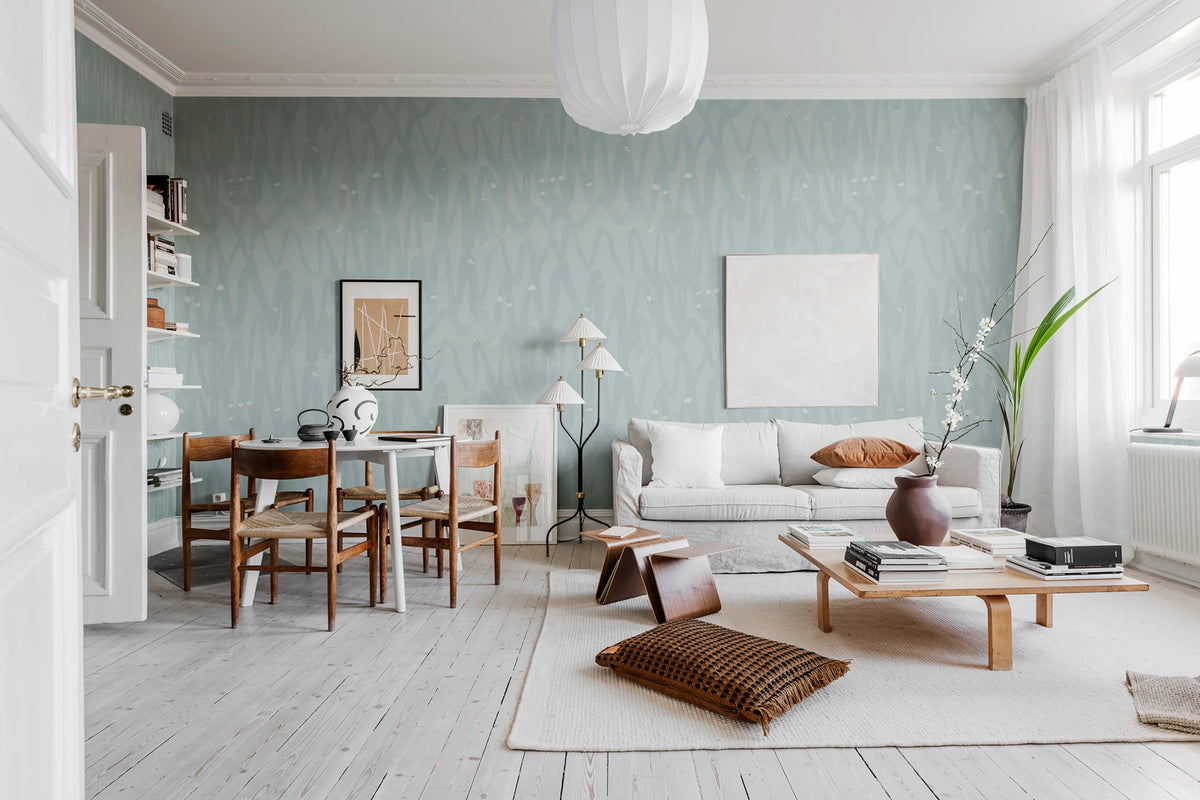 Pulse Of Passion, Mint Mural Wallpaper - room preview 04