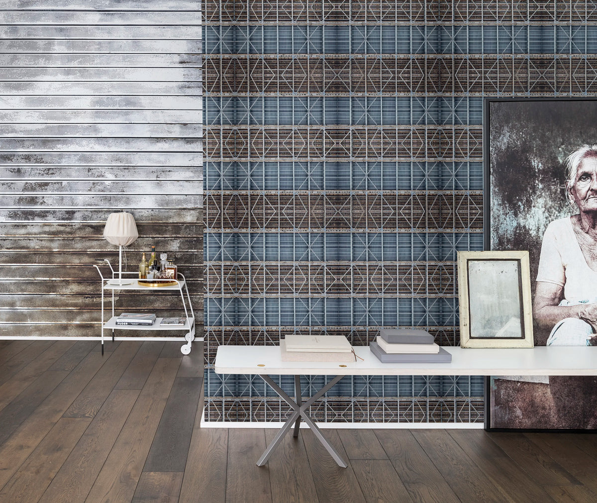 Rusty Shutter Mural Wallpaper - room preview 04