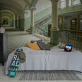Bleached Baroque Mural Wallpaper - room preview 04