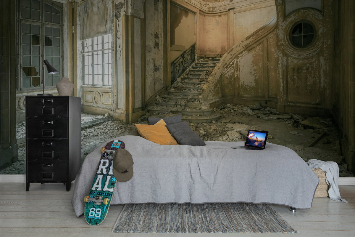 Raw Chateau Mural Wallpaper - room preview 04