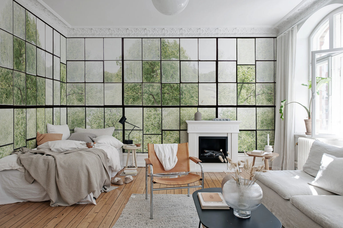 Factory Window Mural Wallpaper - room preview 04
