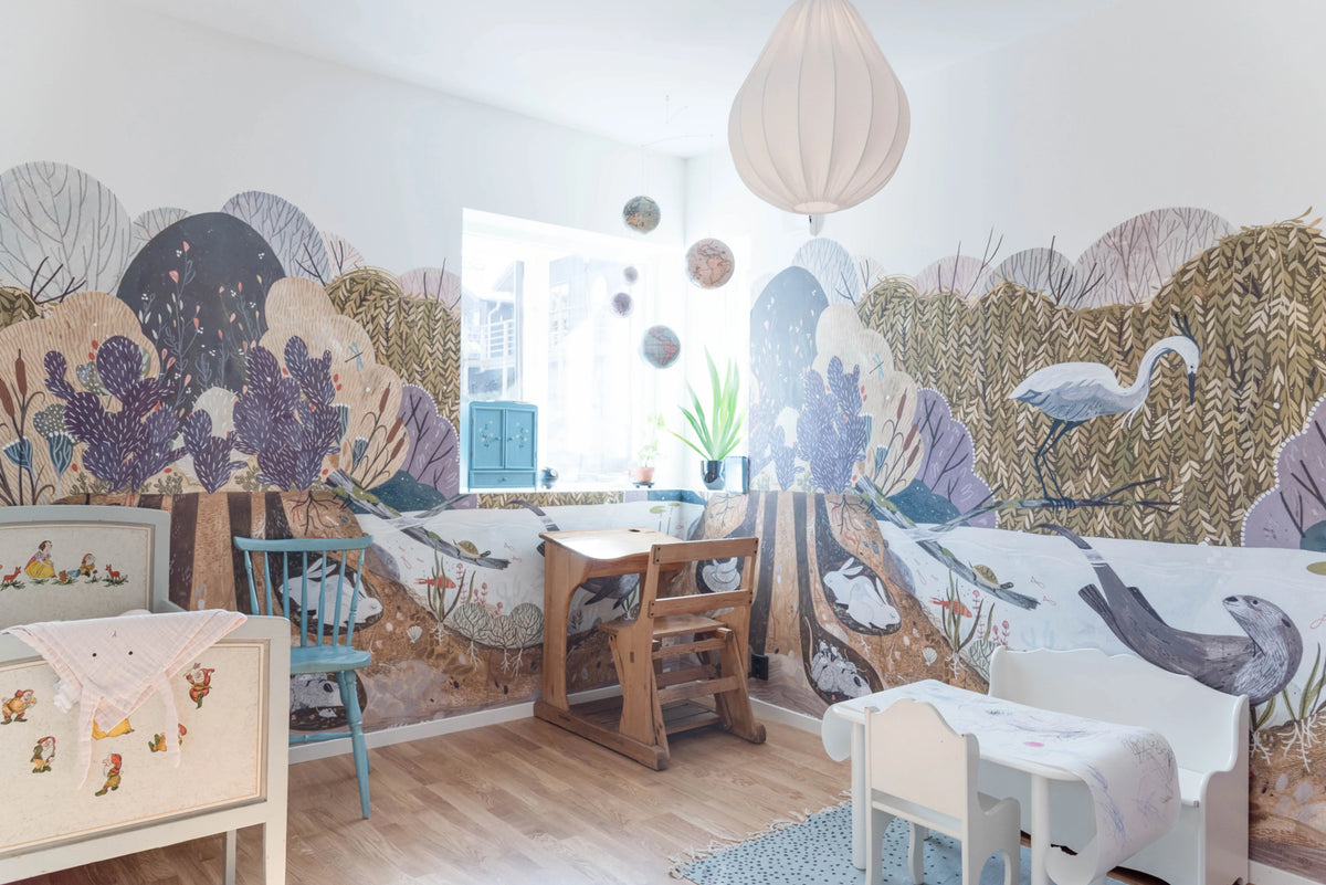 Wild Willows Mural Wallpaper - room preview 04