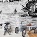 High Seas, Black Mural Wallpaper - room preview 04