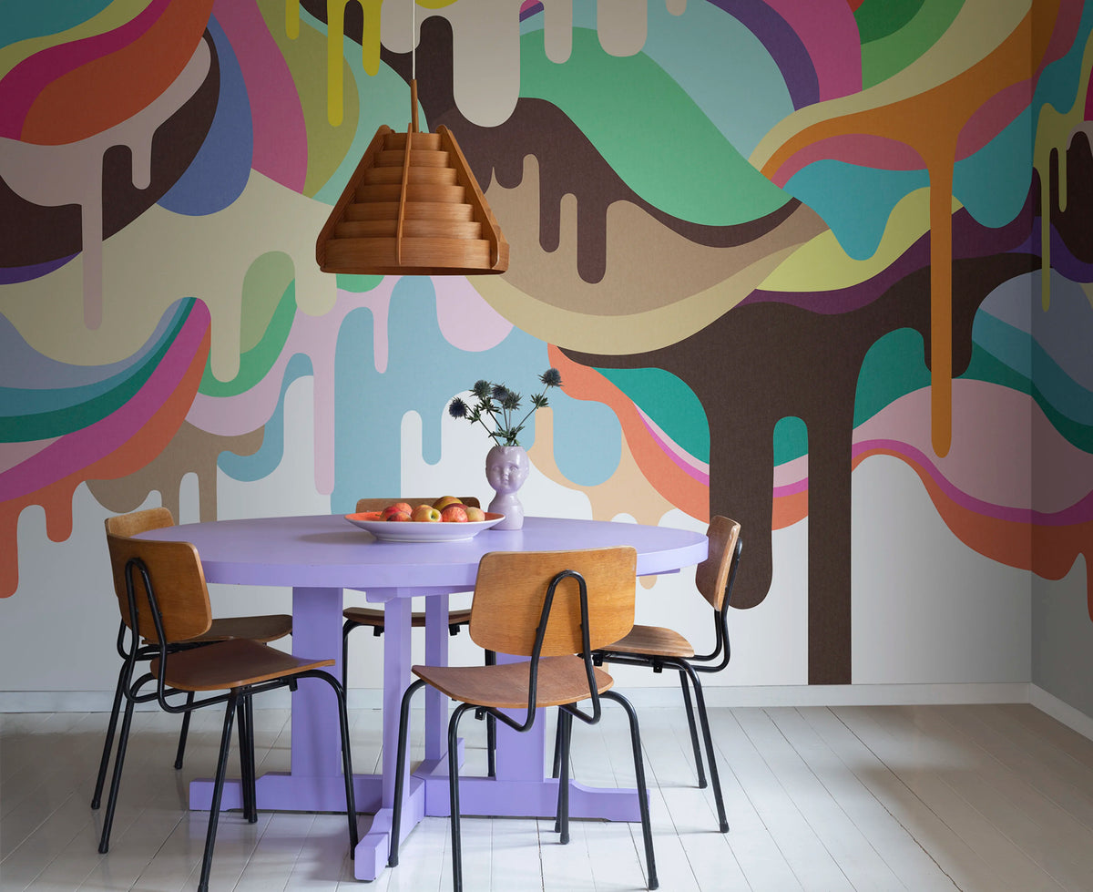Dripping Ice Cream Mural Wallpaper - room preview 04