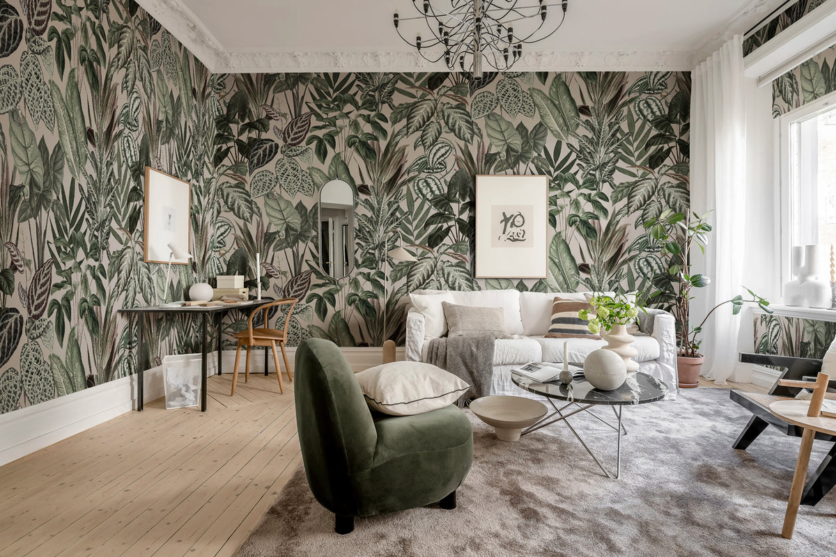 Mischievous Monkeys, Pastel Pink Mural Wallpaper - room preview 04