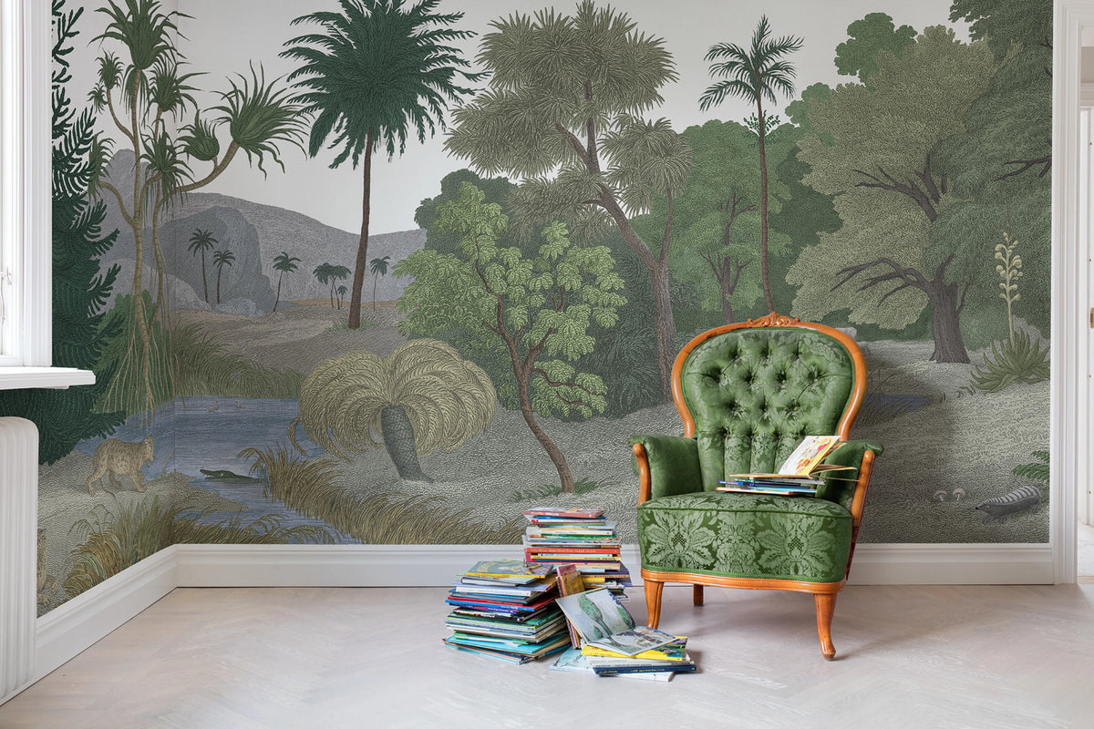 Jungle Land, Color Mural Wallpaper - room preview 04