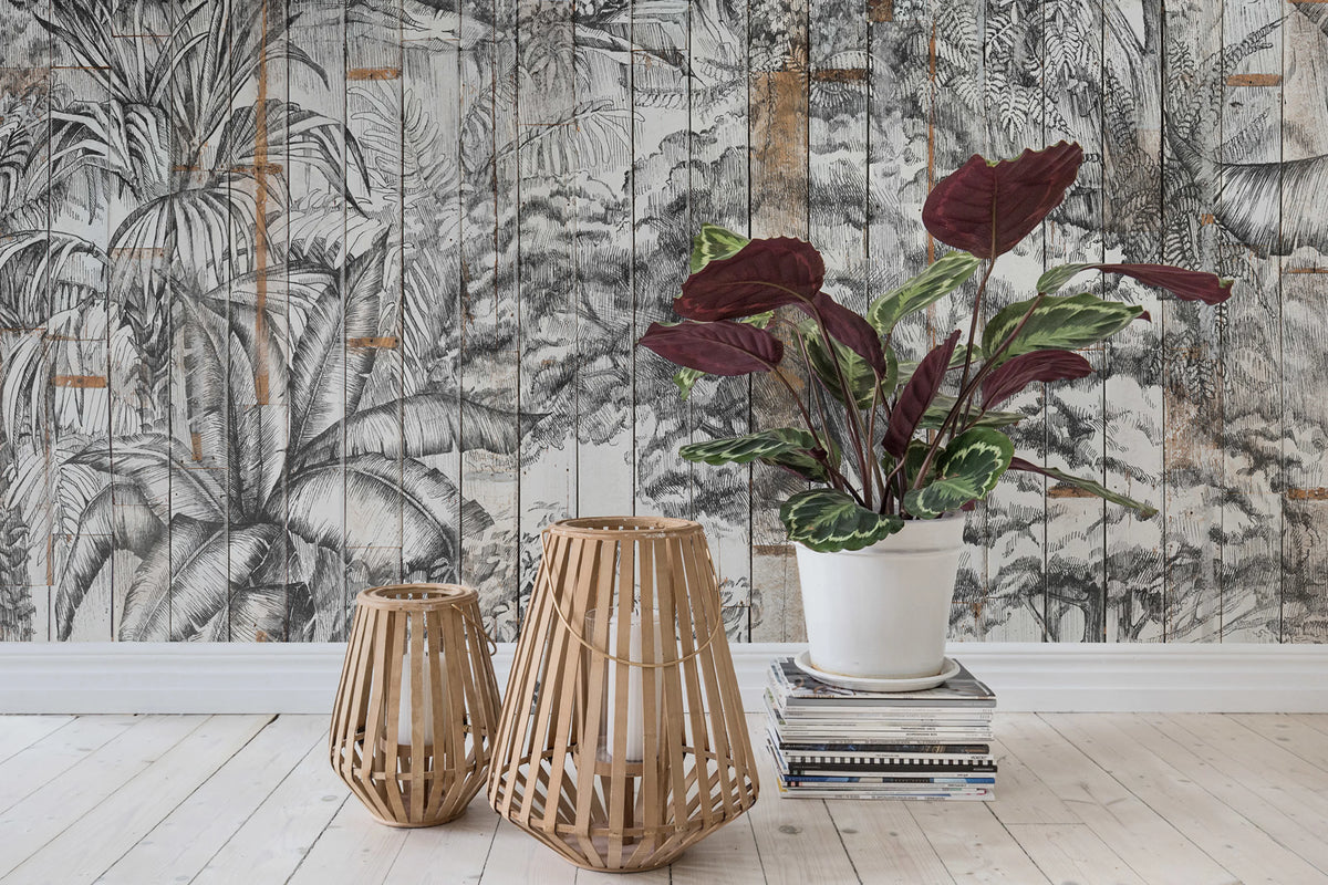 Secret Garden, Bali Boards Mural Wallpaper - room preview 04