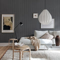 Swedish Cottage, Gray Mural Wallpaper - room preview 04