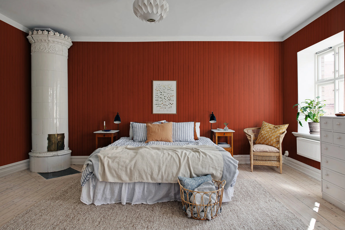 Swedish Cottage, Red Mural Wallpaper - room preview 04