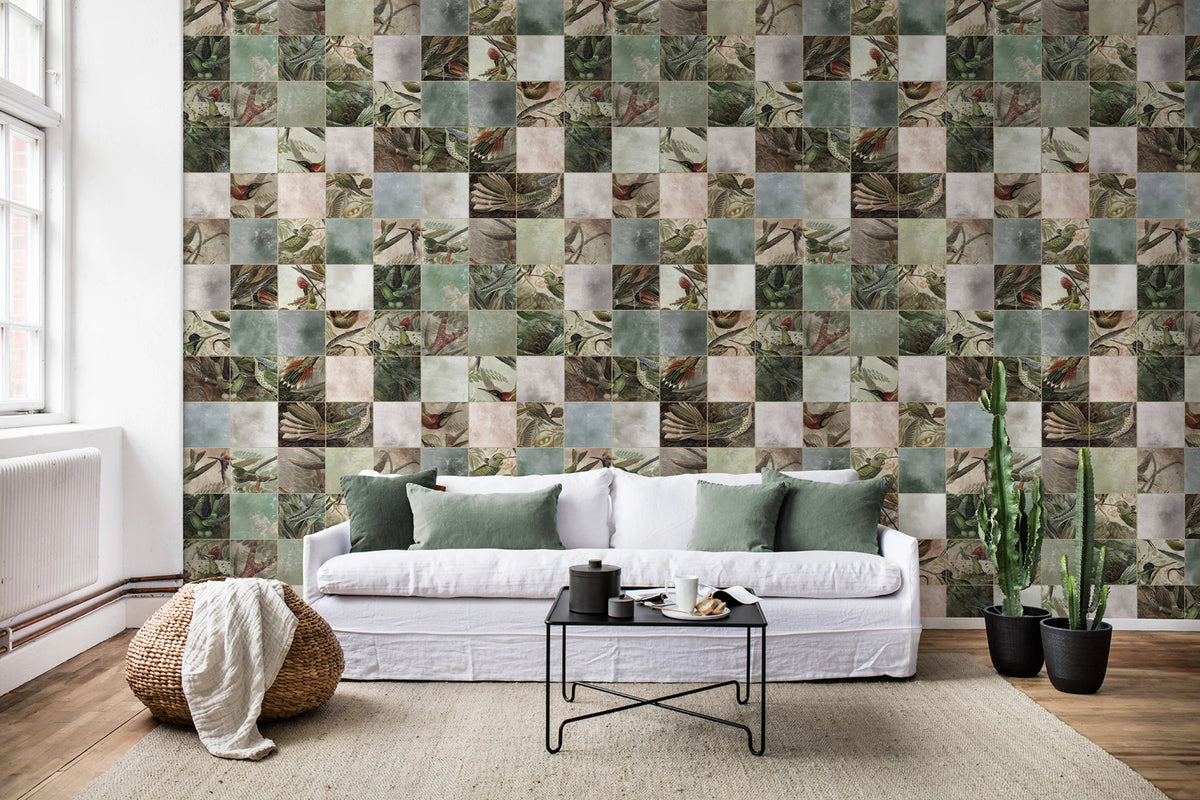 Birds of Paradise, Tiles Mural Wallpaper - room preview 04