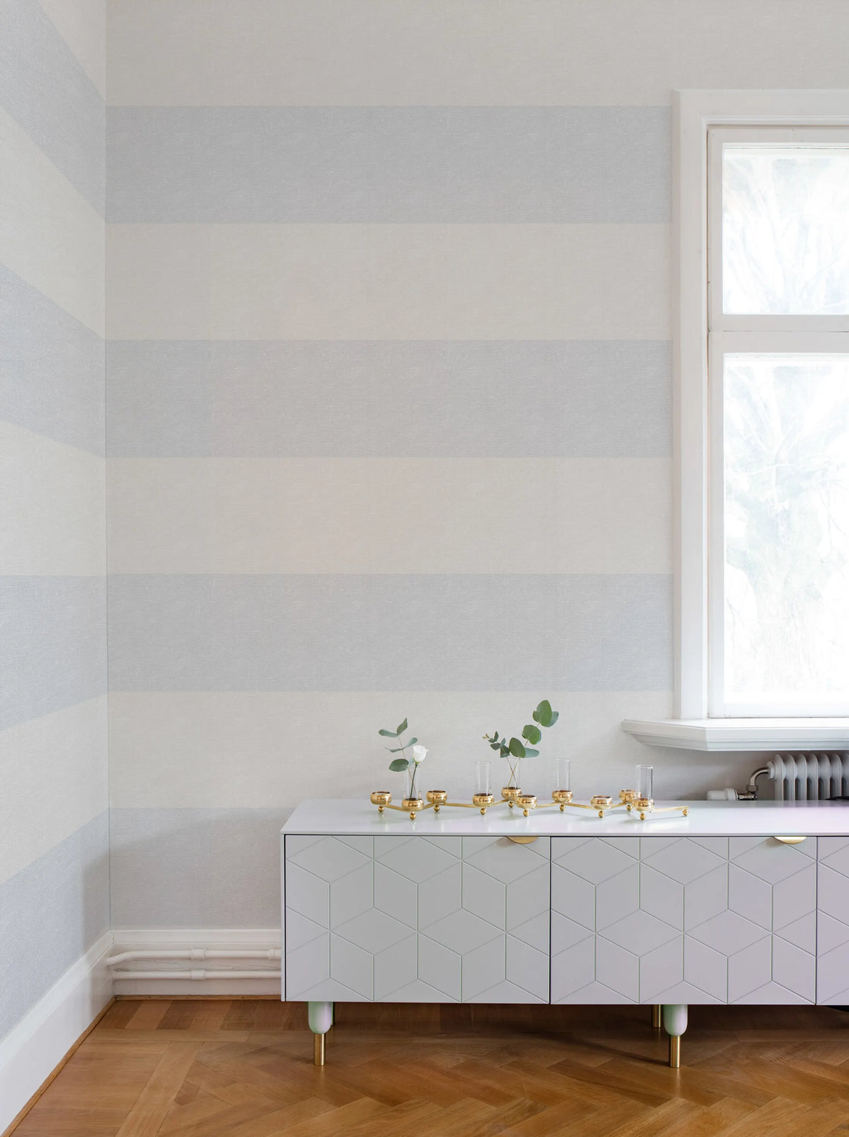 Linen Border Mural Wallpaper - room preview 04