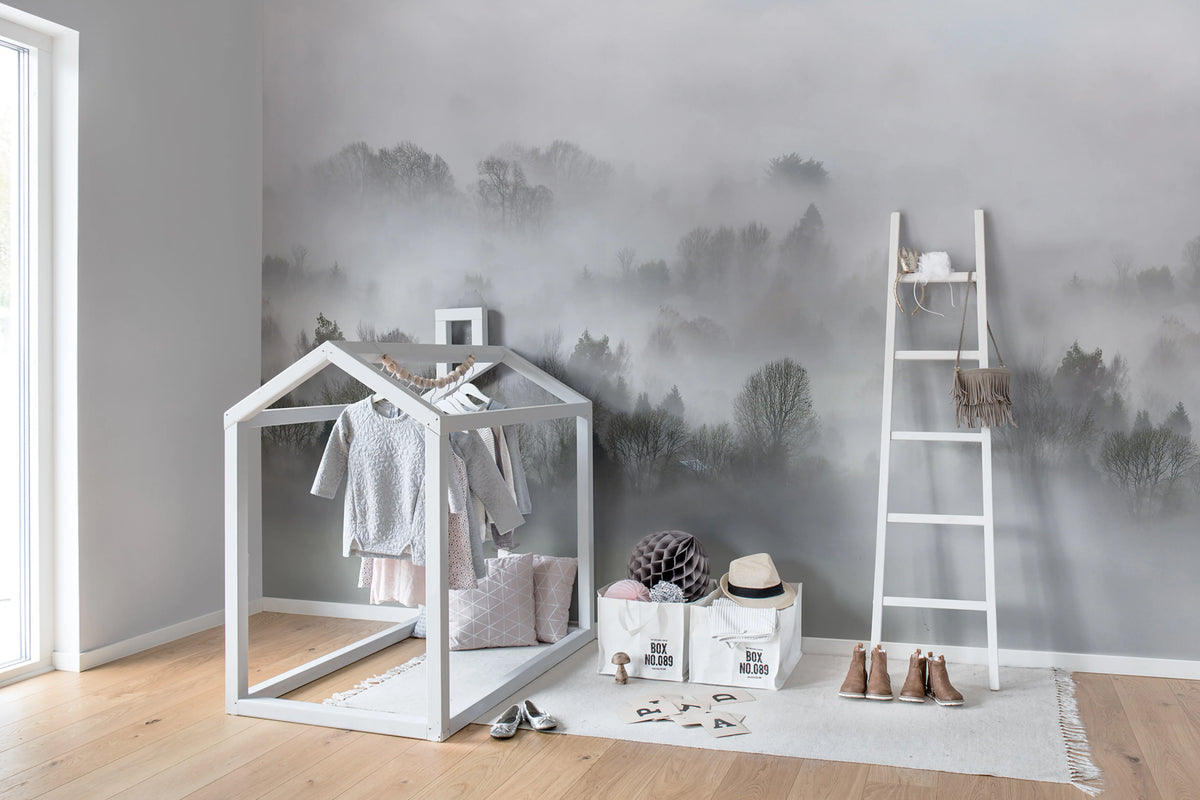 Morning Fog Mural Wallpaper - room preview 04