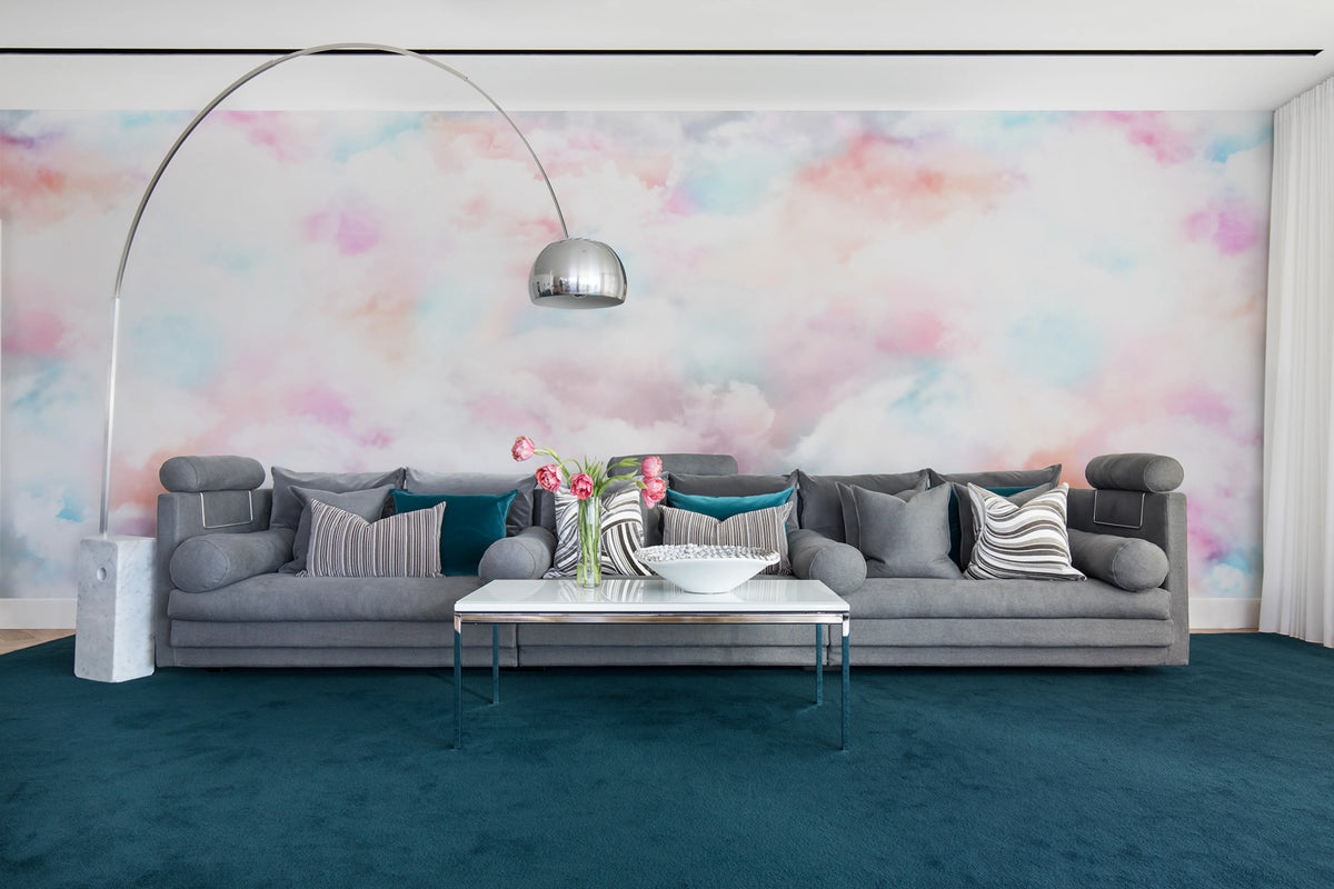 Coral Clouds Mural Wallpaper - room preview 04