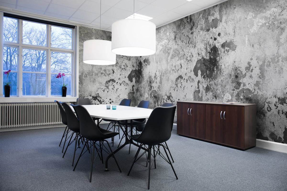 Fragments, Charcoal Mural Wallpaper - room preview 04