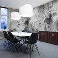 Fragments, Charcoal Mural Wallpaper - room preview 04