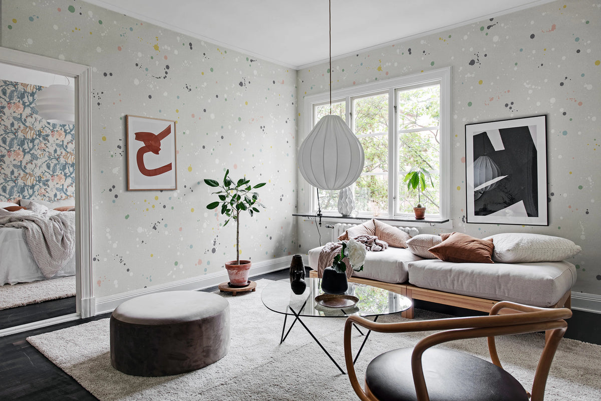 Ink Colossal, Retro Mural Wallpaper - room preview 04