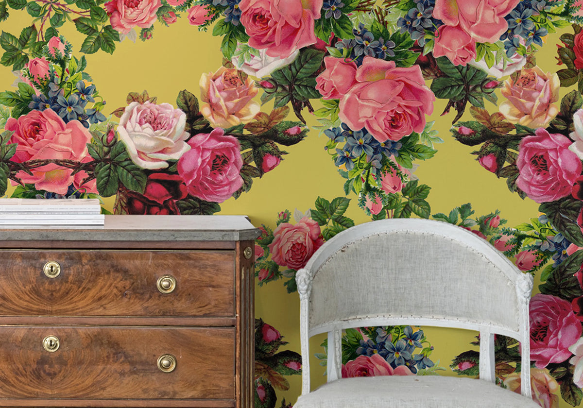 Floral Frida Mural Wallpaper - room preview 04