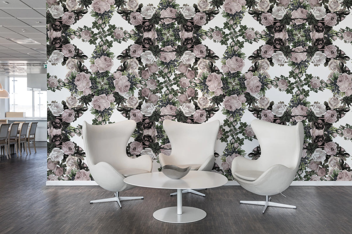 Floral Frida, Vintage Mural Wallpaper - room preview 04