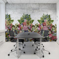 Flower Burst, Concrete Mural Wallpaper - room preview 04