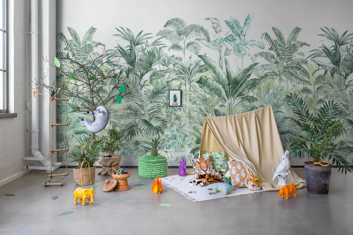 Pride Palms, Emerald Mural Wallpaper - room preview 04