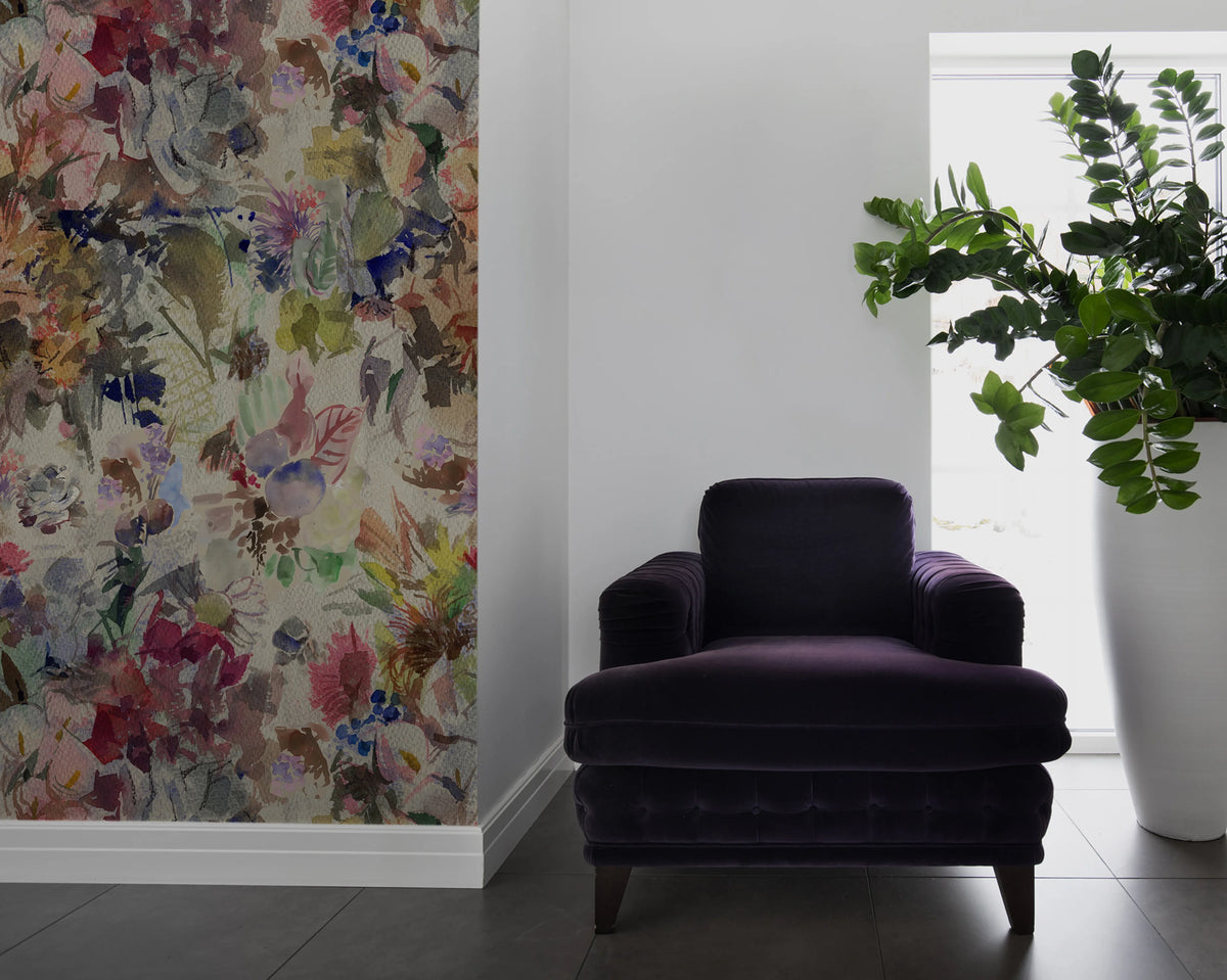 Floral Splendor Mural Wallpaper - room preview 04