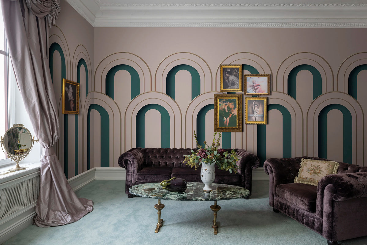 Arch Deco Mural Wallpaper - room preview 04