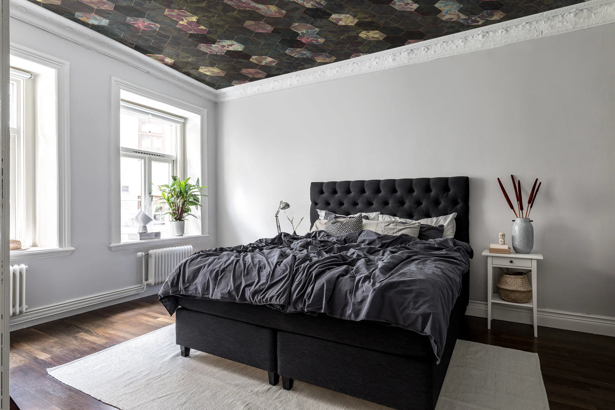 Vinum Hexagon Mural Wallpaper - room preview 04