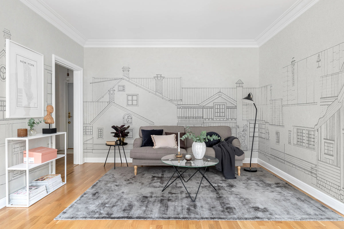 Lilla H Mural Wallpaper - room preview 04