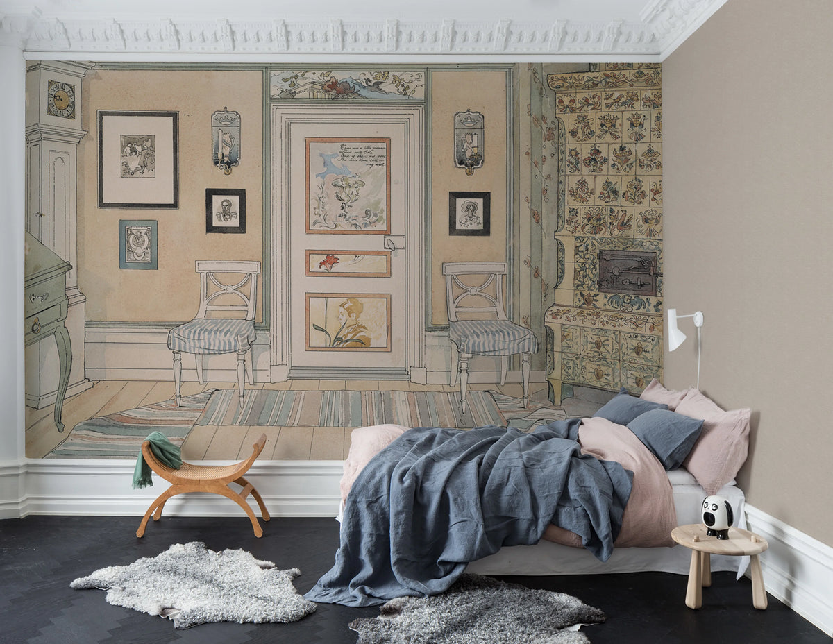 Hemma Mural Wallpaper - room preview 04