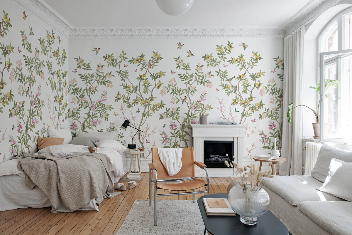 Chinoiserie Chic Mural Wallpaper - room preview 04