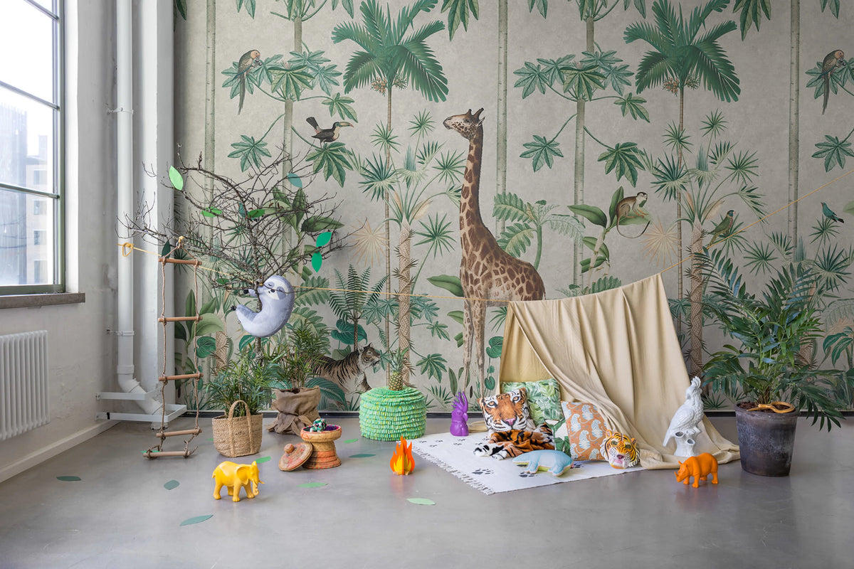 Giraffes Stroll Mural Wallpaper - room preview 04