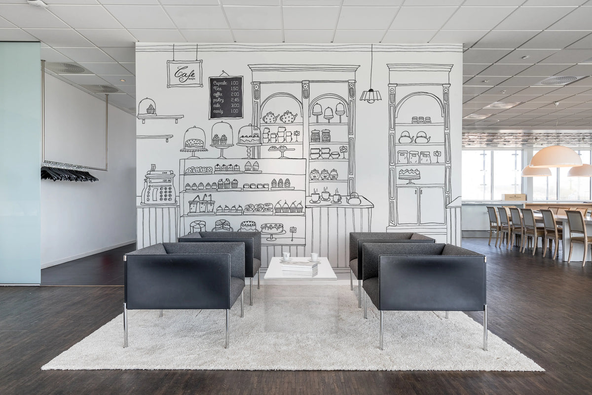 Le Petit Patisserie Mural Wallpaper - room preview 04