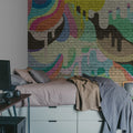 Dripping Rainbow Mural Wallpaper - room preview 04