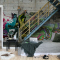 Stairway Graffiti Mural Wallpaper - room preview 04