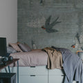 Concrete Art, Swallow Mural Wallpaper - room preview 04