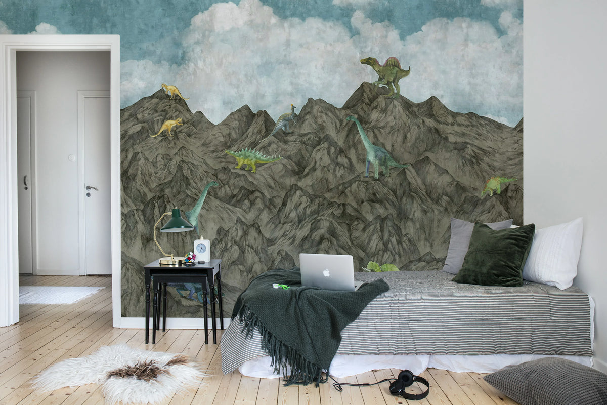 Dinosaur Mountain, Day Mural Wallpaper - room preview 04