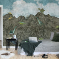 Dinosaur Mountain, Day Mural Wallpaper - room preview 04