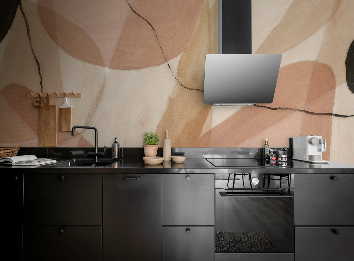 Asana, Dusty Pink Mural Wallpaper - room preview 04