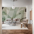 Asana, Green Mural Wallpaper - room preview 04