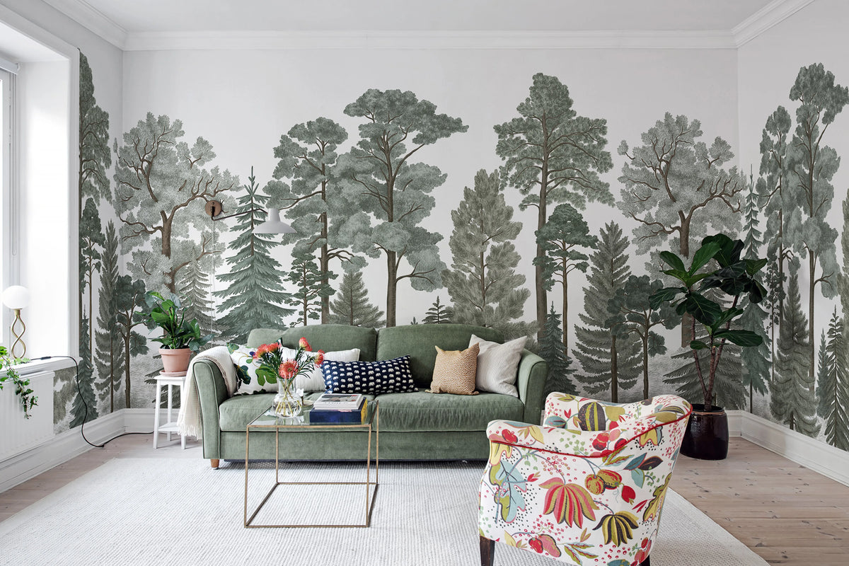 Scandinavian Bellewood, Frost Mural Wallpaper - room preview 04